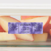  waterdichte paarse folie labels (Aangebracht)