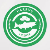 Waterdichte Pareve Milchig Fleishig Kosher Labels (Design 1)