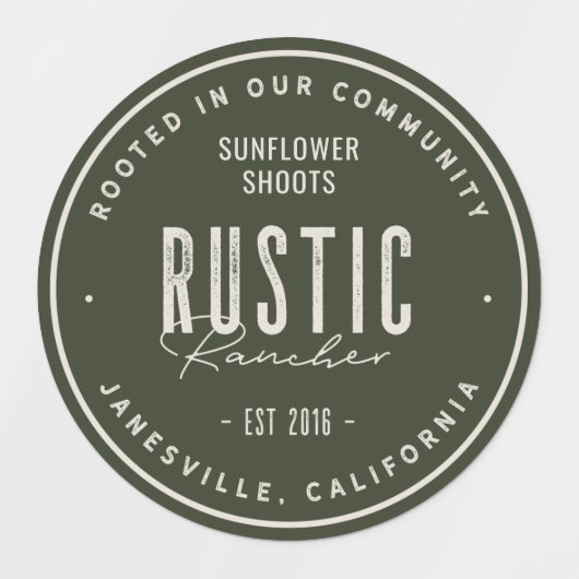 Waterdichte productetiketten | Rustic Rancher Labels (Design 2)