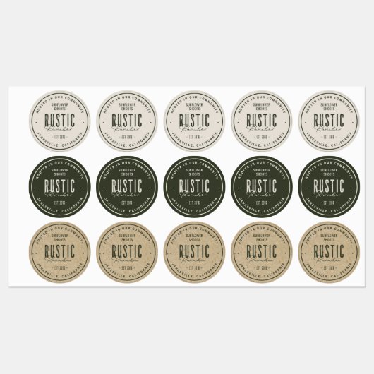 Waterdichte productetiketten | Rustic Rancher Labels (Vel)