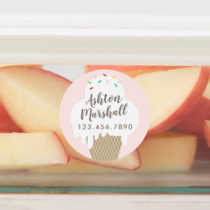 Waterdichte stickers voor kinderen met ijsje