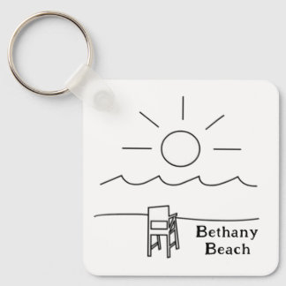 Waterdichte transparante Bethany Beach sticker Sleutelhanger