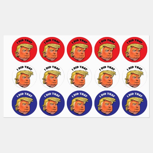 Waterdichte TRUMP stickers  IK DEED DAT (Vel)