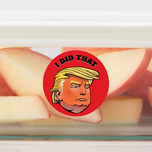 Waterdichte TRUMP stickers  IK DEED DAT (Aangebracht)
