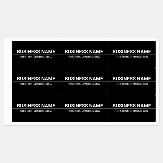 Waterdichte Vette Zwart & Witte Etiketten Labels (Vel)