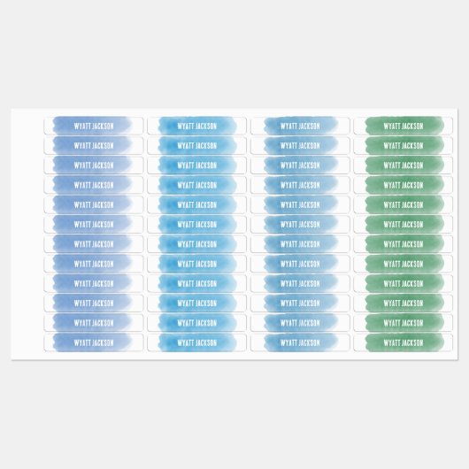Waterdichte Waterverf Kinderopvang Naam Labels (Vel)