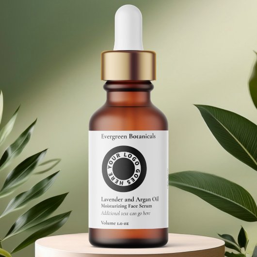 Waterdichte witte druppelaar Flesetiket w Logo Labels