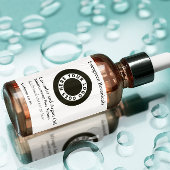 Waterdichte witte druppelaar Flesetiket w Logo Labels