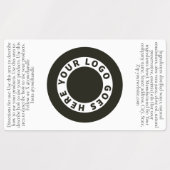 Waterdichte Witte Druppelflesetiket w Logo 2 Labels (Design 1)