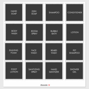  waterdichte zwarte dispenser labels