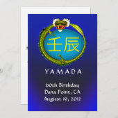 Waterdraak Birthday Invite Kaart (Voorkant / Achterkant)