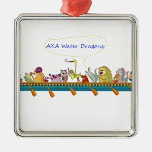 Waterdraak Metalen Ornament