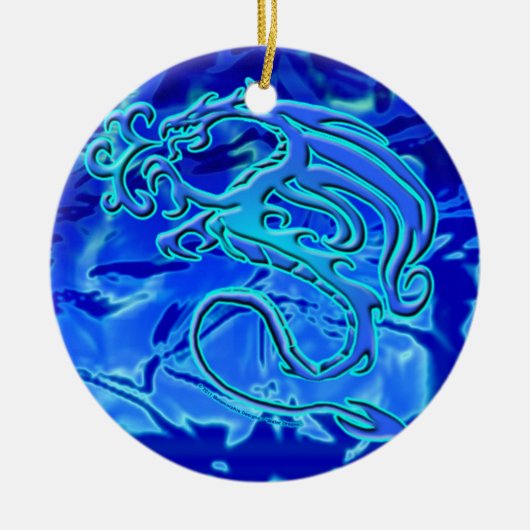 Waterdrakenversiering Keramisch Ornament (Voorkant)