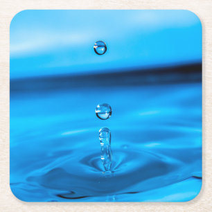 Waterdruplet Vierkante Kartonnen Onderzetter