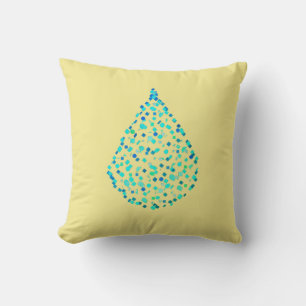 Waterdruppel Druppels Turquoise Kussen Worp Kussen