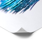 Waterdruppel op een veer poster (Hoek)