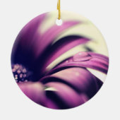 Waterdruppel op Paarse Gerbera Daisy Keramisch Ornament (Achterkant)