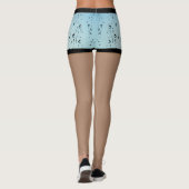 Waterdruppelaar korte blauwe leggings in het beenw (Achterkant)