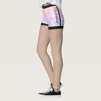 Waterdruppelaar korte roze paarse leggings