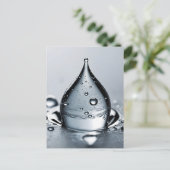 Waterdruppelmacro Briefkaart (Staand voorkant)