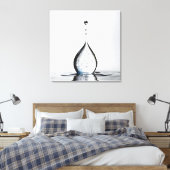 Waterdruppelmacro Canvas Afdruk (Insitu (Slaapkamer))