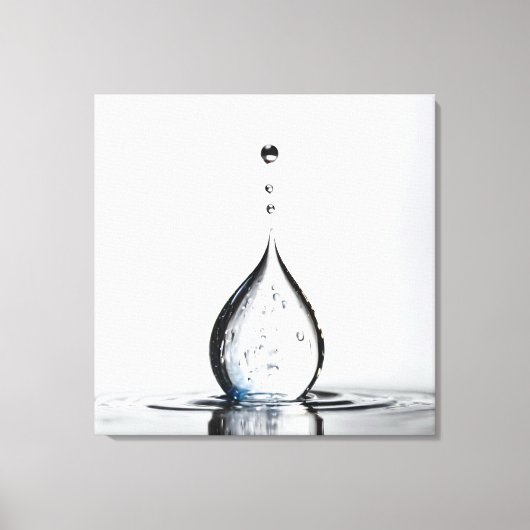 Waterdruppelmacro Canvas Afdruk (Voorkant)