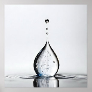 Waterdruppelmacro Poster