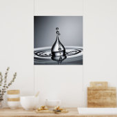 Waterdruppelmacro Poster (Keuken)