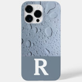 Waterdruppels Abstract Monogram Initialen Grijs Aa Case-Mate iPhone Case (Achterkant)