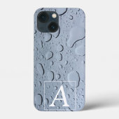 Waterdruppels Fotogrammen Initiaal Aangepaste naam Case-Mate iPhone Case (Achterkant)