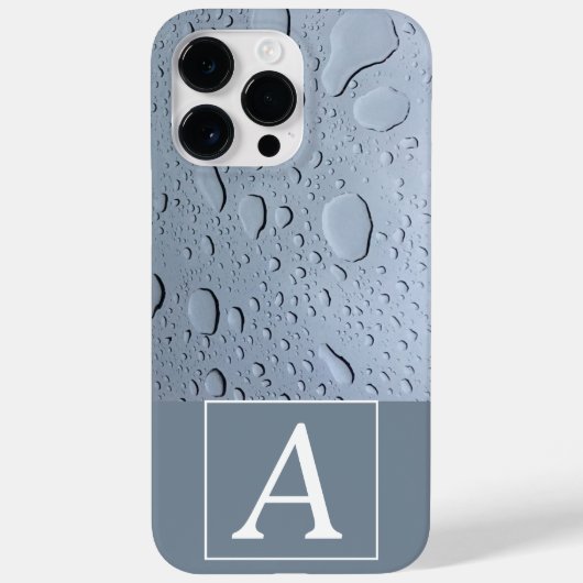 Waterdruppels Fotogrammen Initiaal Aangepaste naam Case-Mate iPhone Case (Achterkant)