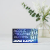 Waterdruppels nat metaal visitekaartje (Staand voorkant)