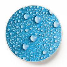 Waterdruppels op blauw | Aangepast