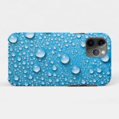 Waterdruppels op blauw | Aangepaste telefoonkwesti Case-Mate iPhone Case (Achterkant (horizontaal))