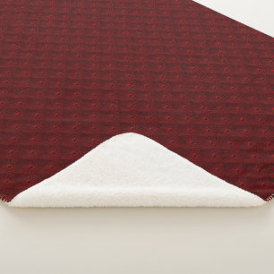 Waterdruppels op Crimson Metal Sherpa Deken