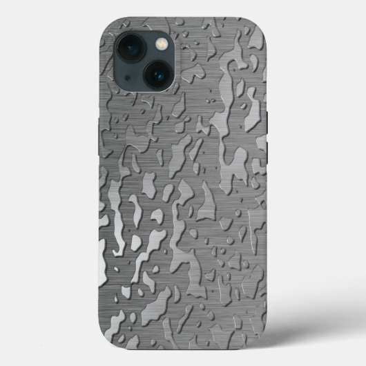 Waterdruppels op geborsteld metaal Case-Mate iPhone case (Achterkant)
