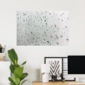 Waterdruppels op glas poster (Thuiskantoor)