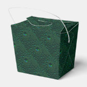 Waterdruppels op groen metaal bedankdoosjes (Achterkant)