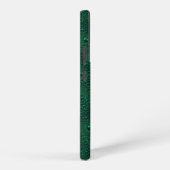 Waterdruppels op groen metaal samsung galaxy hoesje (Rechterkant)