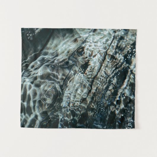 Waterdruppels op het waterlichaam wandkleed (Voorkant (horizontaal))