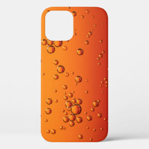 Waterdruppels op oranje oppervlak iPhone 12 hoesje