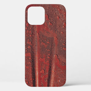 Waterdruppels op rode kap iPhone 12 hoesje