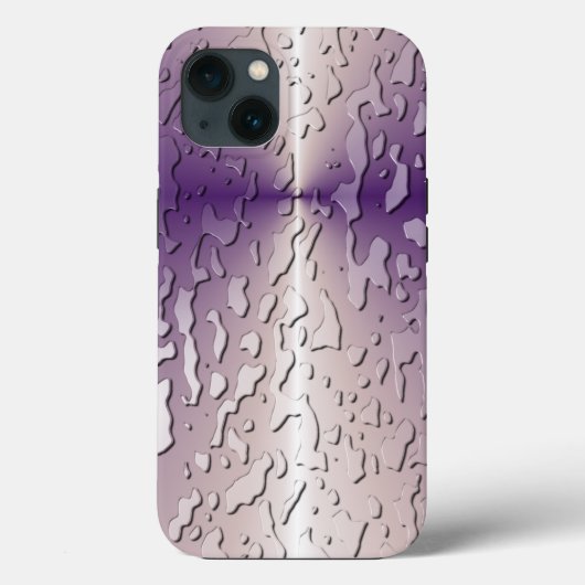 Waterdruppels op Violet Glass Case-Mate iPhone Case (Achterkant)