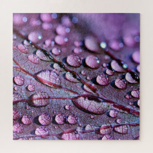 Waterdruppels paars blad 20' x 20' 676 stuk legpuzzel