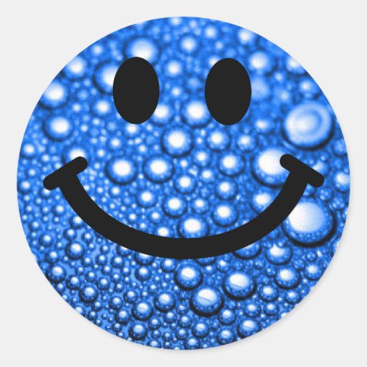 Waterdruppels Ronde Sticker (Voorkant)