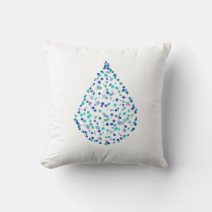 Waterdruppels Turquoise Kussen Worp Kussen