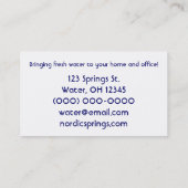 Waterdruppels Visitekaartje (Achterkant)