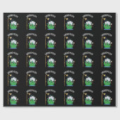 Watered Melon Funny Watermeloen Pun Dark BG Cadeaupapier (Vlak)