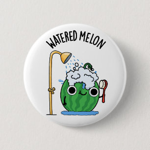Watered Melon Funny Watermeloen Pun Ronde Button 5,7 Cm