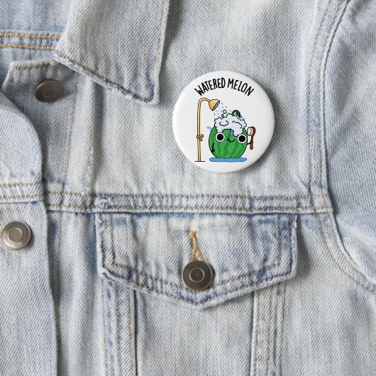 Watered Melon Funny Watermeloen Pun Ronde Button 5,7 Cm (In situ)
